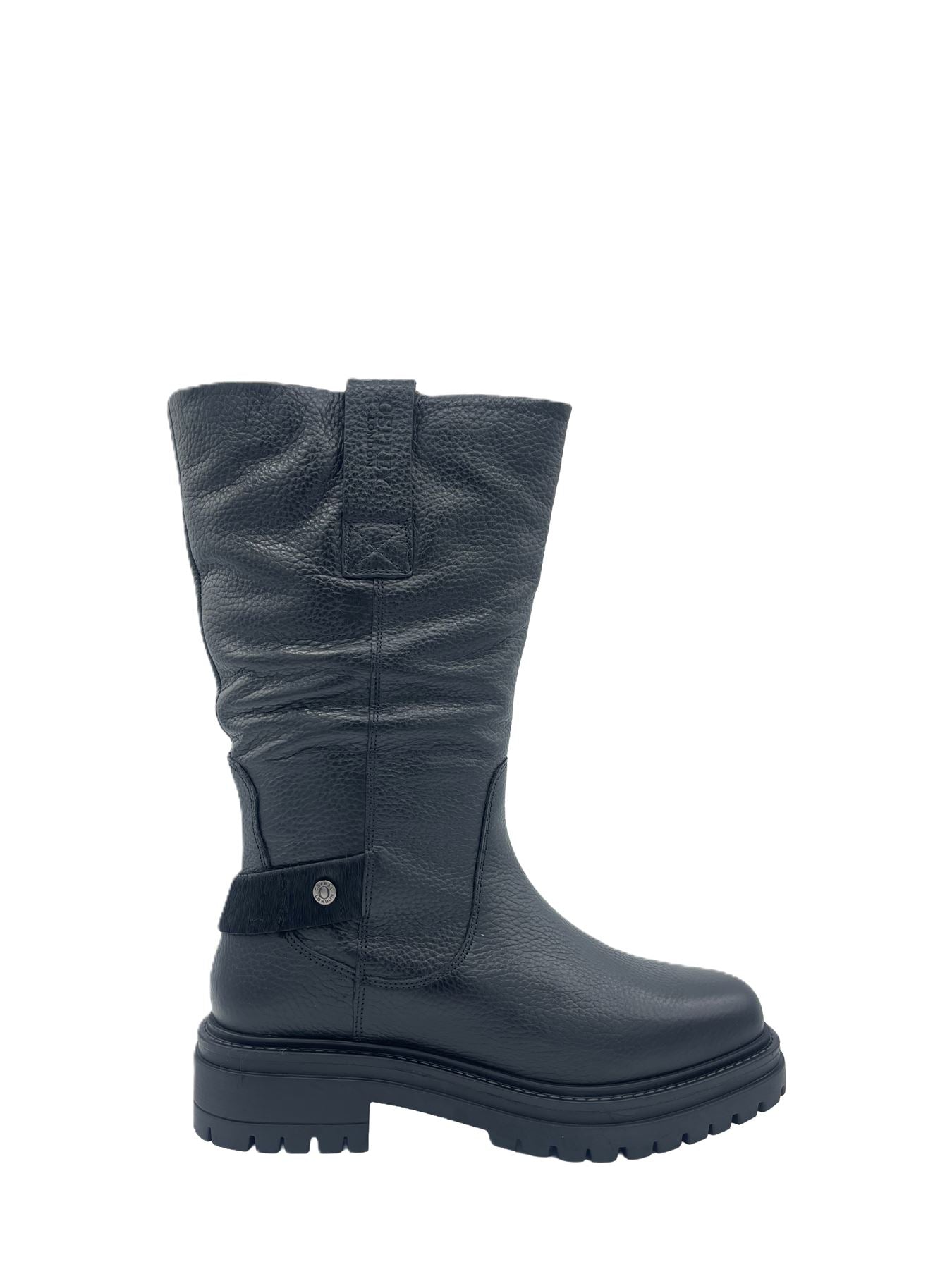 Osprey London The Gabarron Bottes Noires En Cuir Pour Femmes