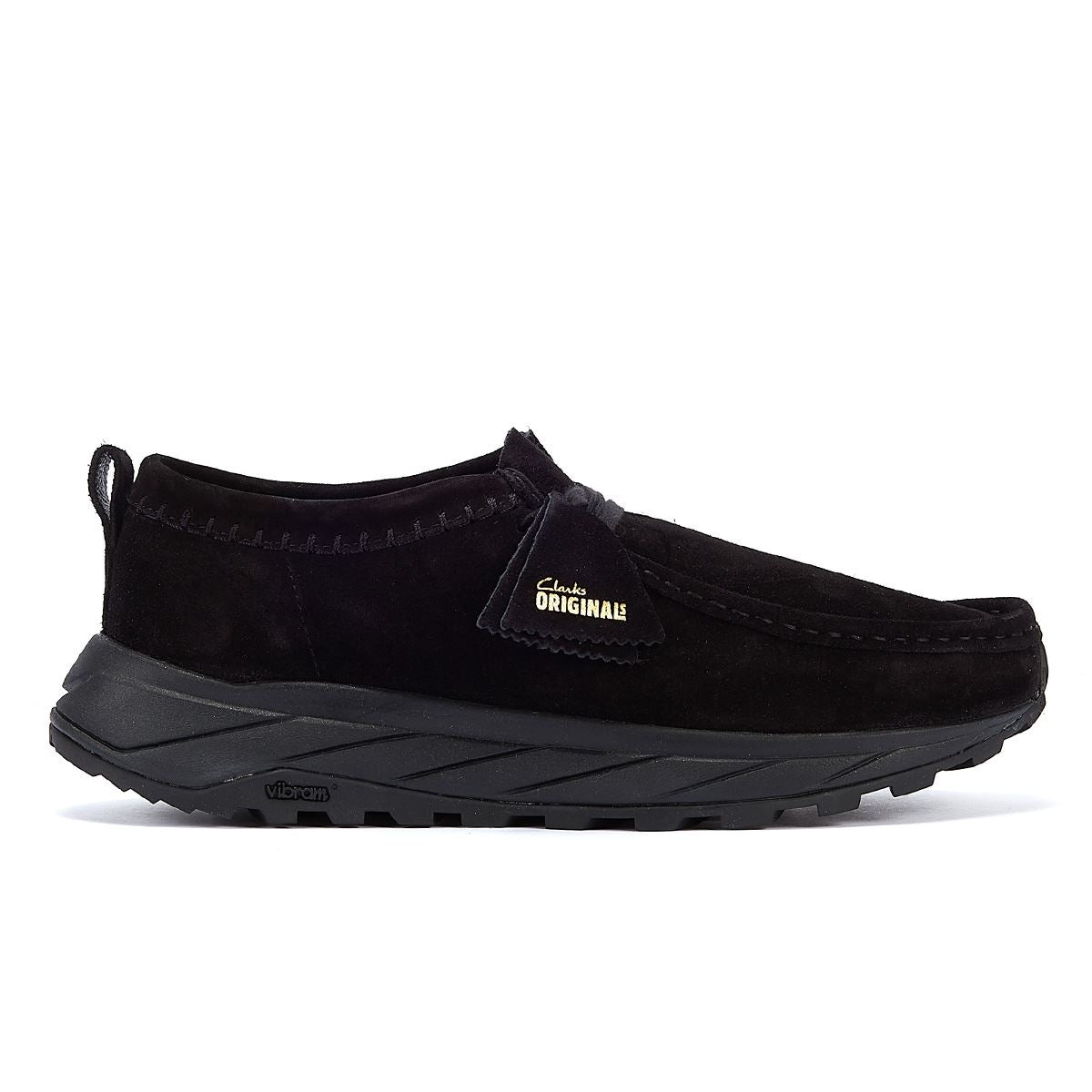 Clarks Originals Walla Eden Lo Mocassins Noirs En Daim Pour Homme