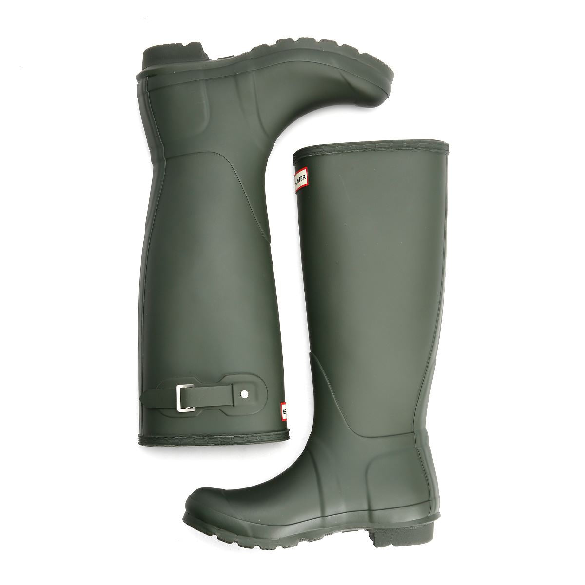 Hunter Original Tall Bottes En Caoutchouc Vertes Pour Femmes