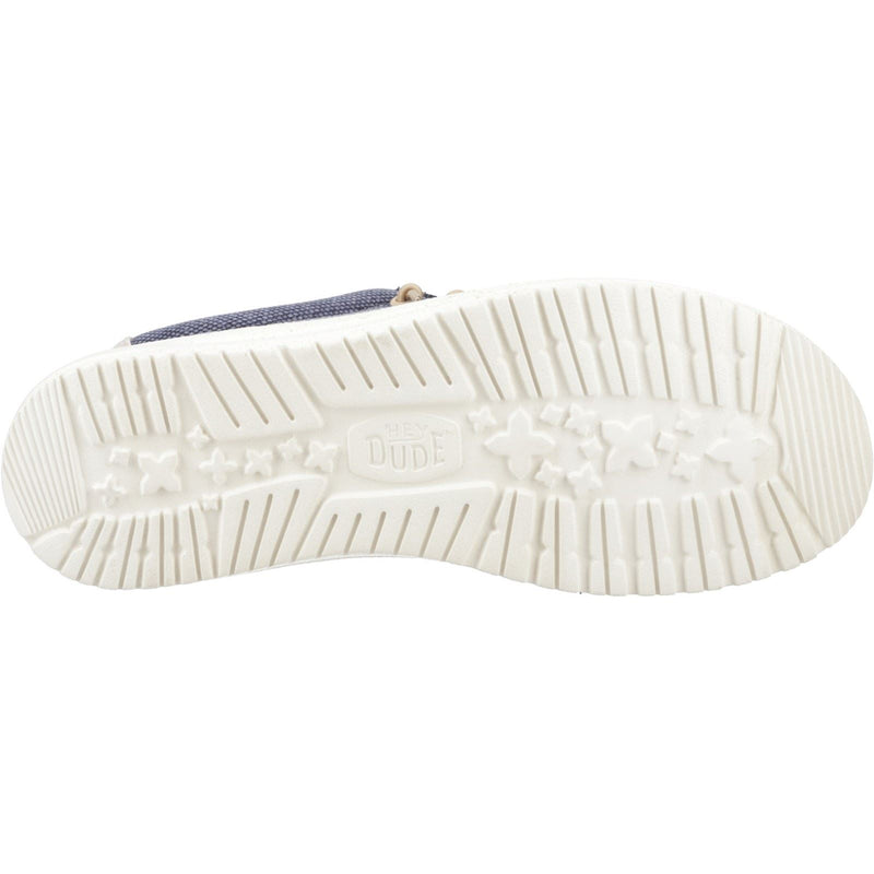 HEYDUDE Wally Coastline Chaussures Bateau En Tissu Pour Homme, Bleu Marine