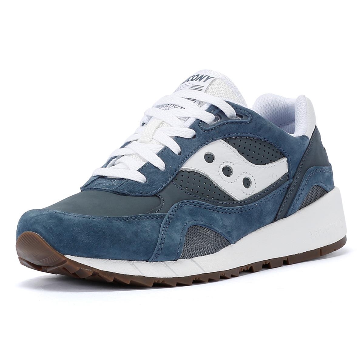 Saucony Shadow 6000 Baskets En Daim Bleu Marine/Blanc