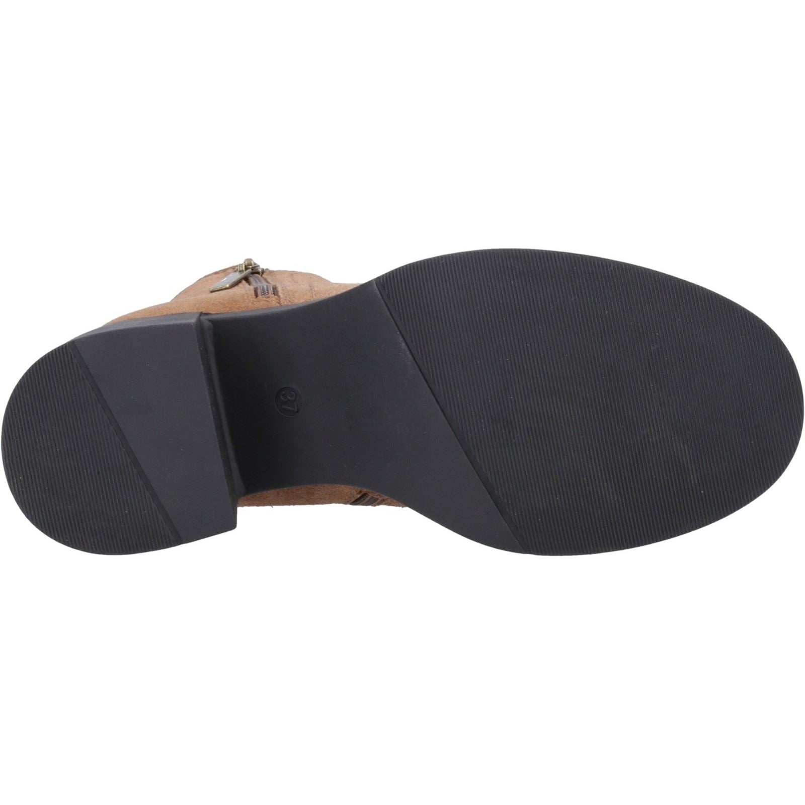 Hush Puppies Adele Femmes Suède Bottines À Talons Beige