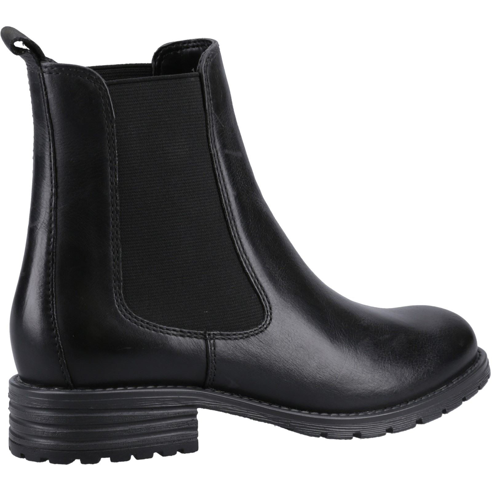 Hush Puppies Priya Bottes En Cuir Noires Pour Femmes