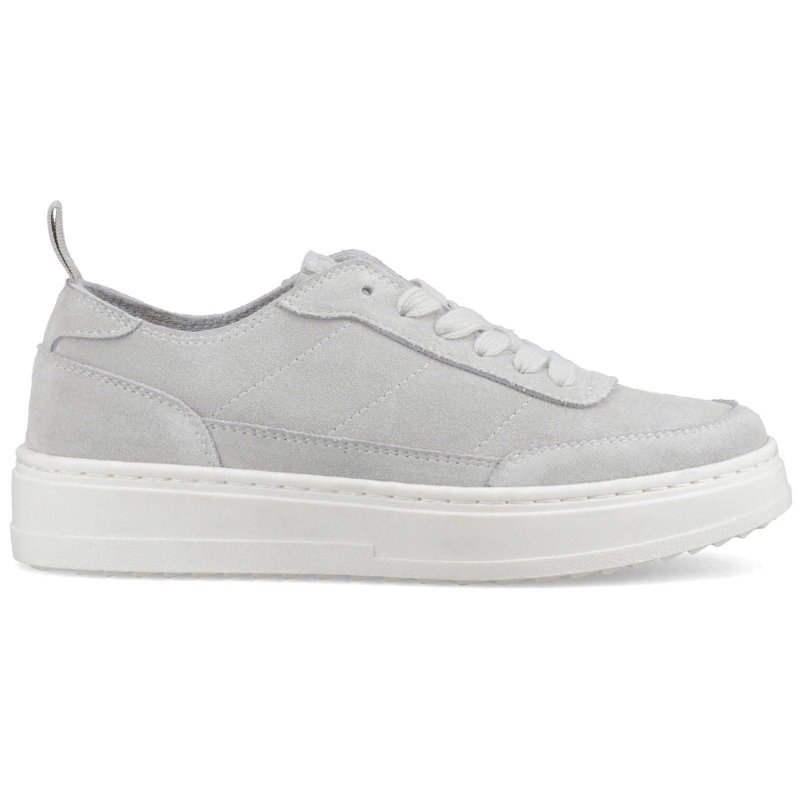Hush Puppies Nesta Baskets Grise En Cuir Pour Femmes