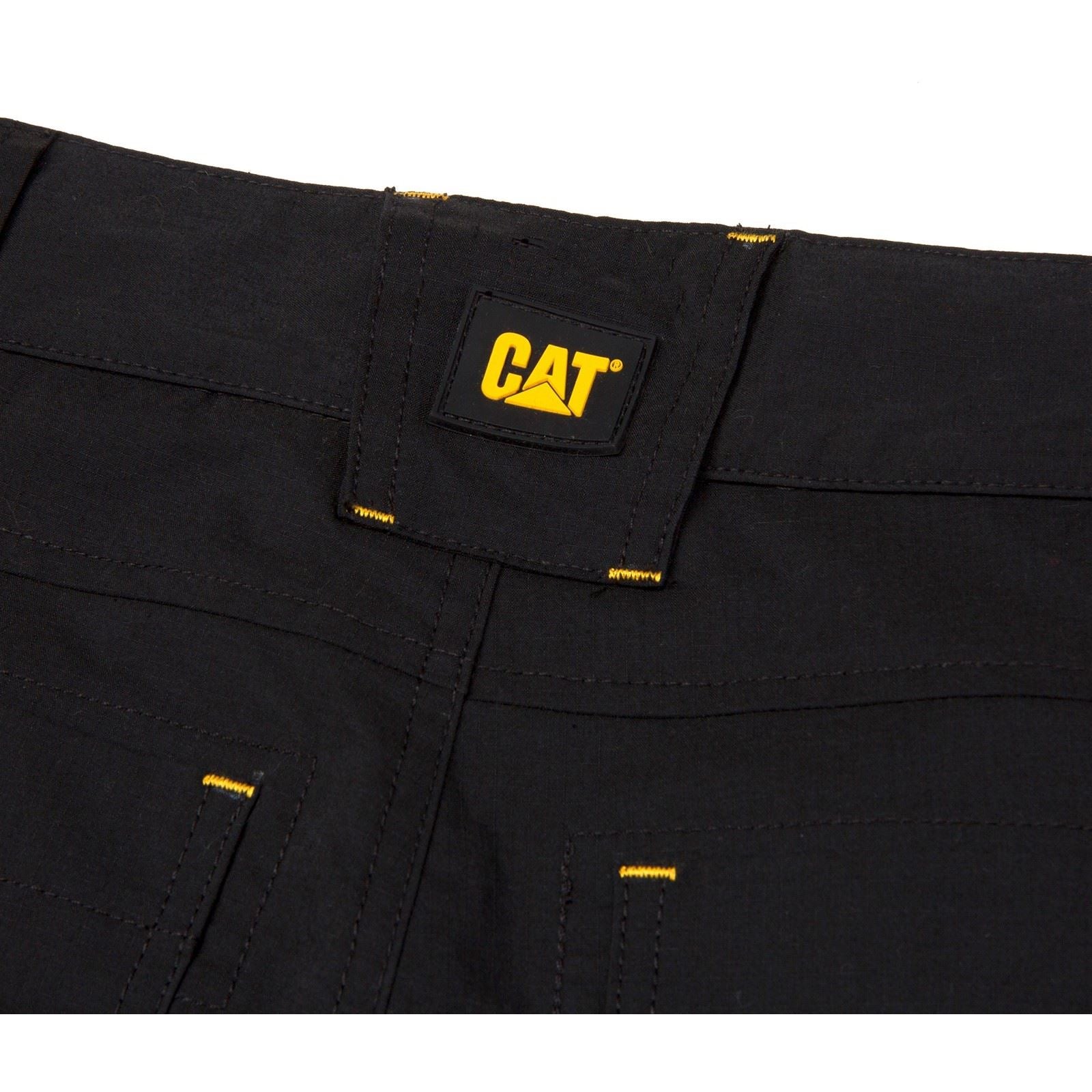 Caterpillar Nexus Knee Pocket Stretch Pantalons Noirs En Coton Pour Hommes - Extérieur