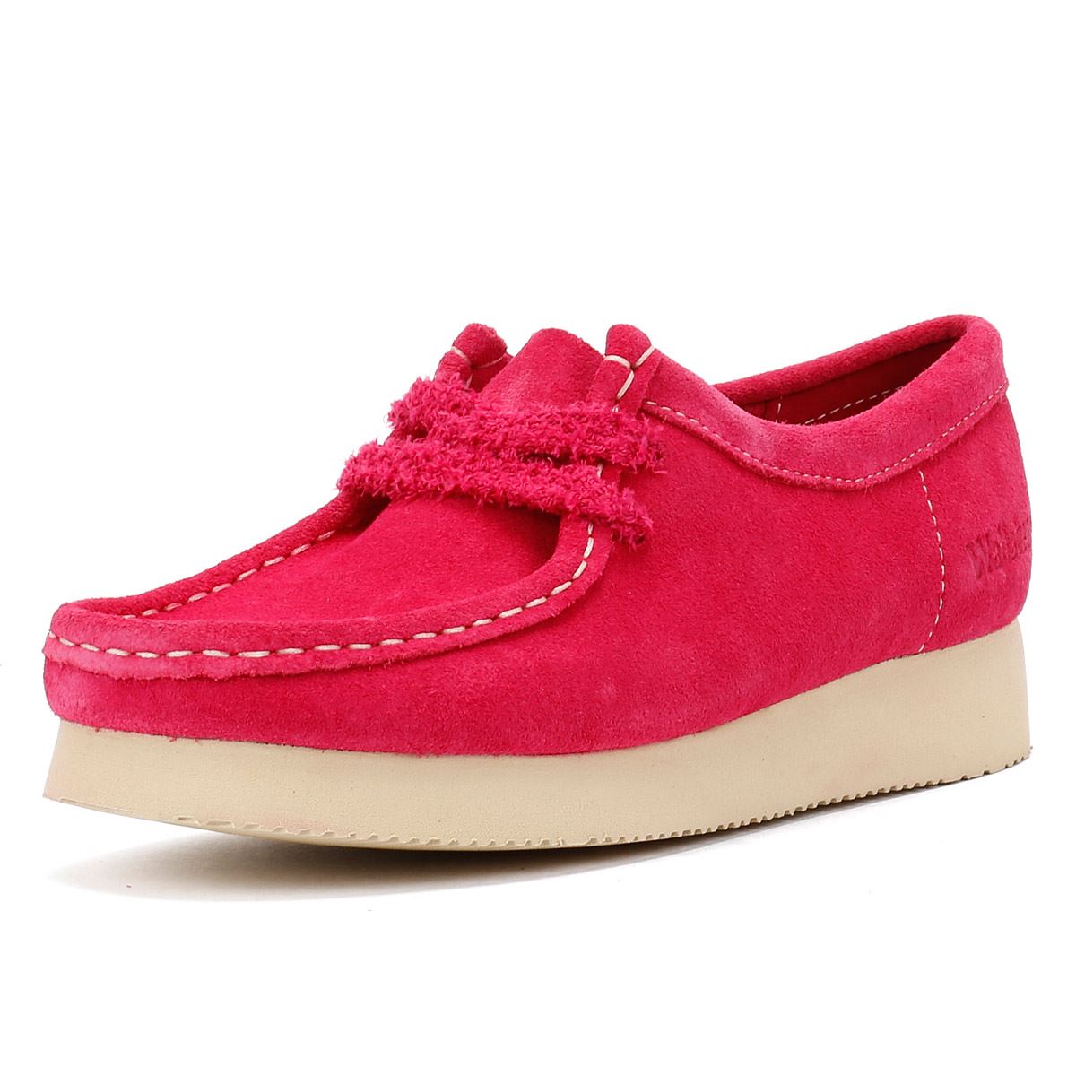 Clarks Originals Wallabee Day Chaussures Roses Pour Femmes En Suède