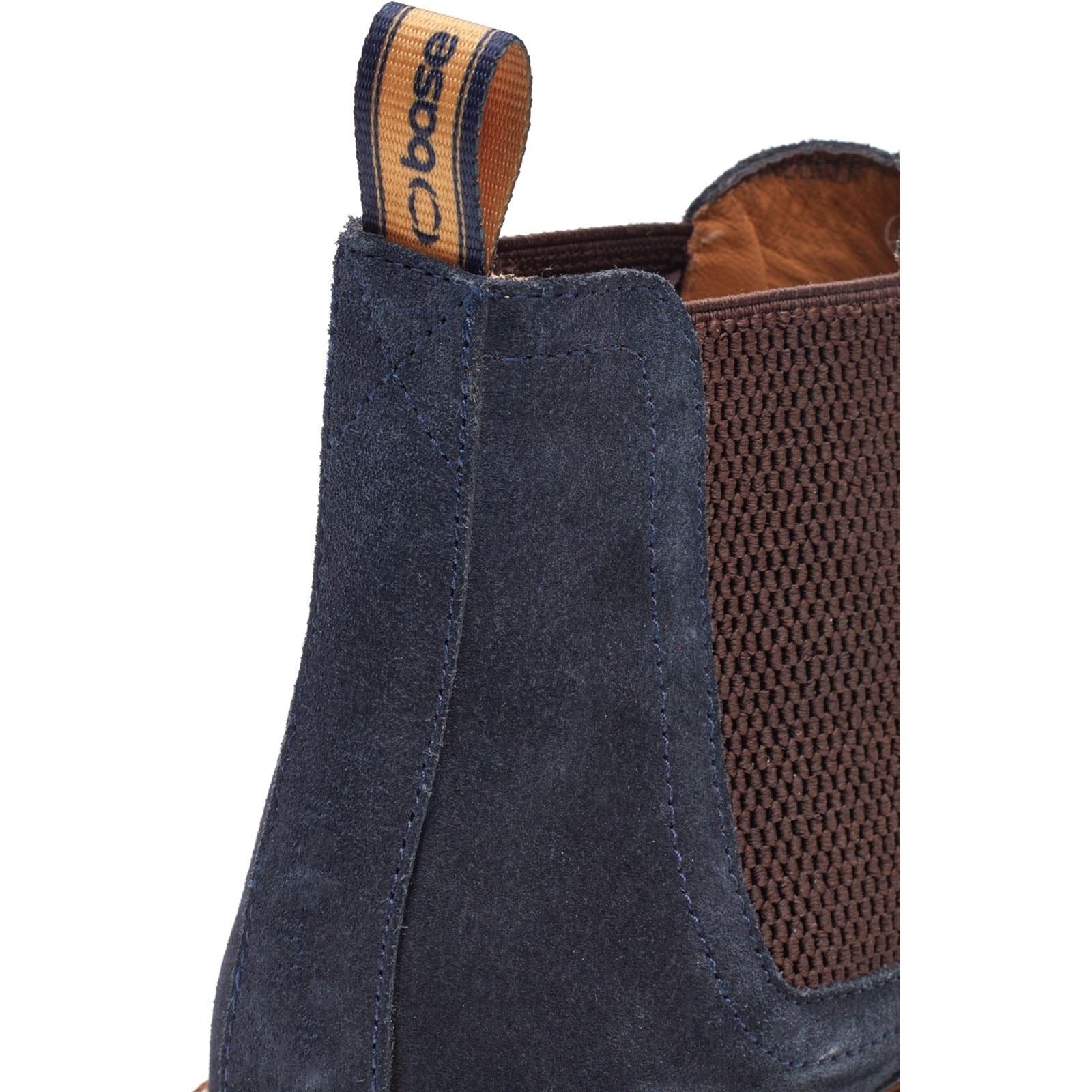 Base London Sussex Chelsea Boot Bottes En Cuir Pour Hommes Bleu Marine