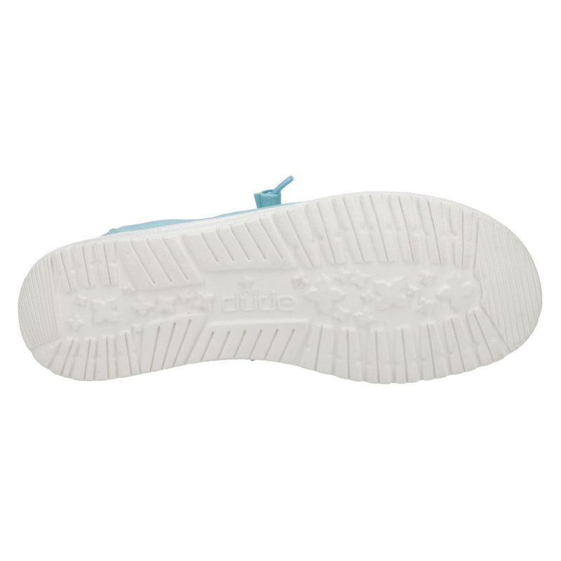 HEYDUDE Wendy Canvas Mocassins Turquoise Pour Femmes En Coton 100%