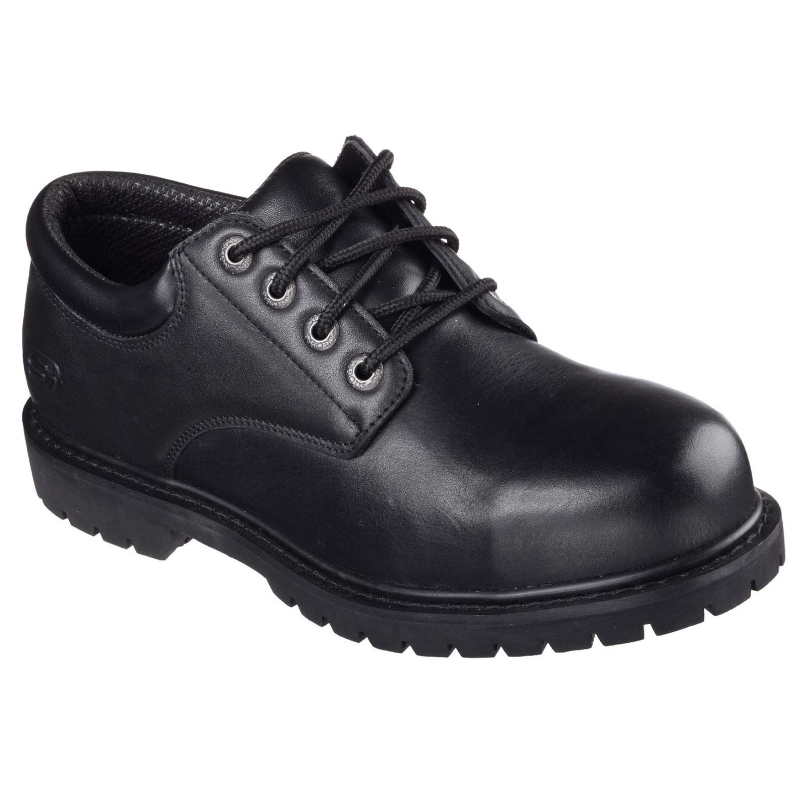 Skechers Workwear Cottonwood Elks Chaussures De Sécurité Noires En Cuir Pour Hommes