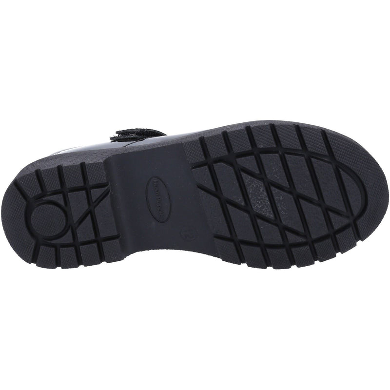 Hush Puppies Tally Junior Patent Chaussures Noires En Cuir Verni Pour Filles