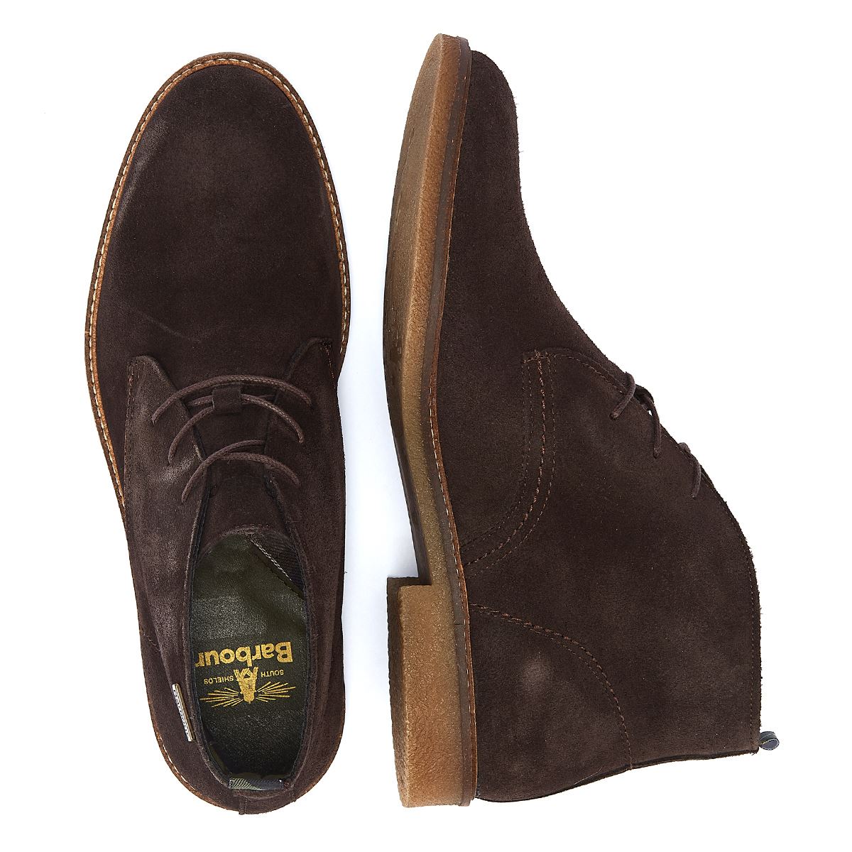 Barbour Sonoran Choco Suede Bottes Marron Foncé Pour Hommes