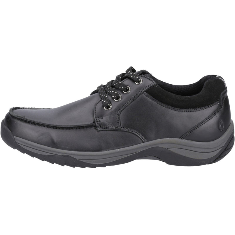 Hush Puppies Derek Chaussures En Cuir Noir À Lacets Pour Hommes