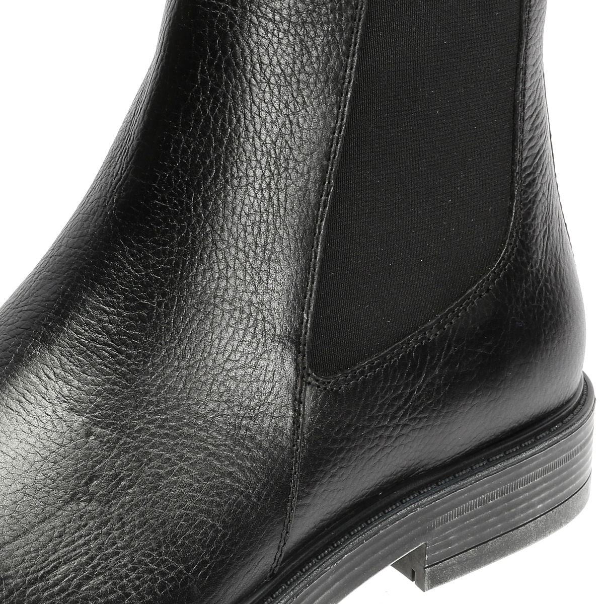 Geox Henreys Bottes Noires En Cuir Pour Hommes