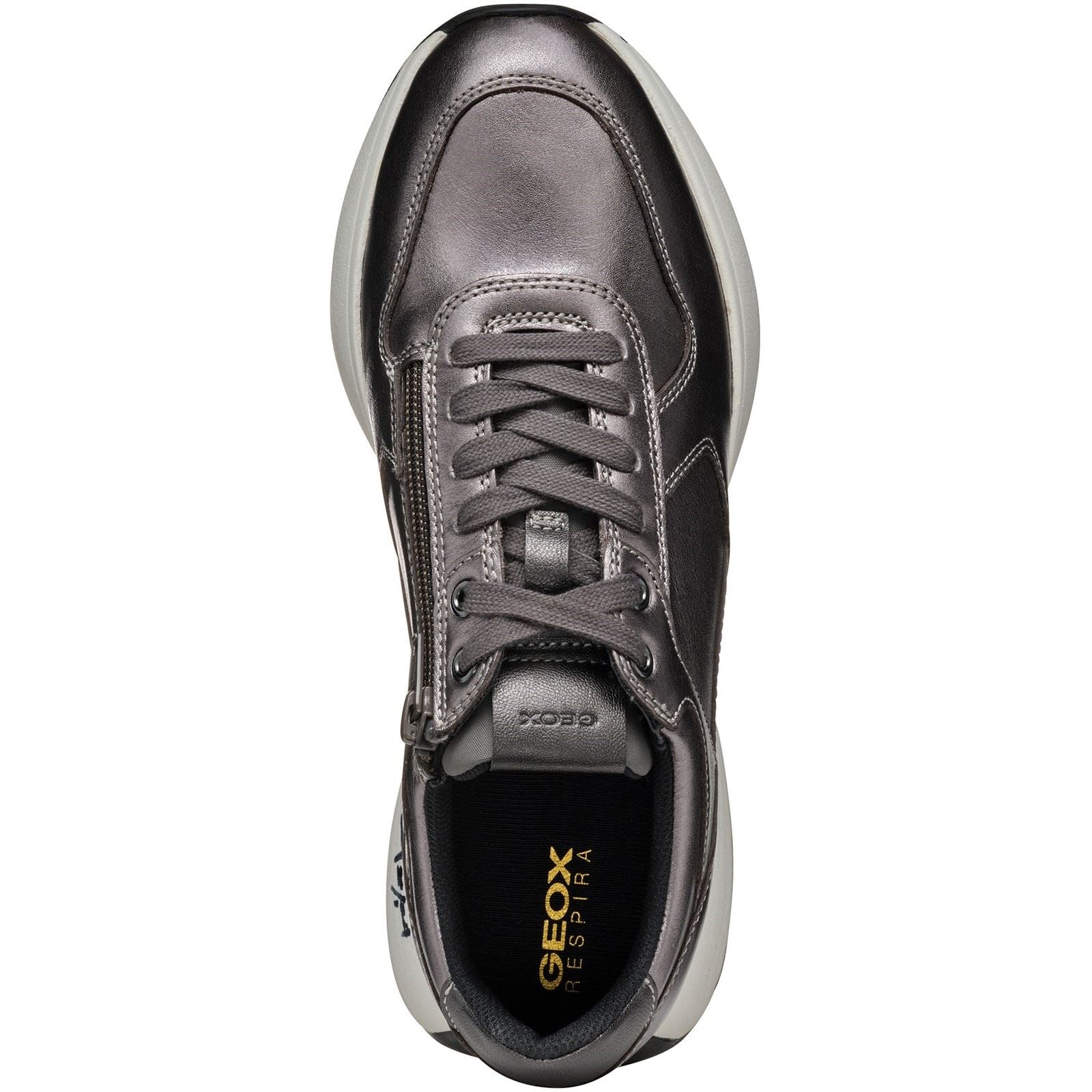 Geox D Amabel A Baskets De Tir En Cuir Pour Femmes