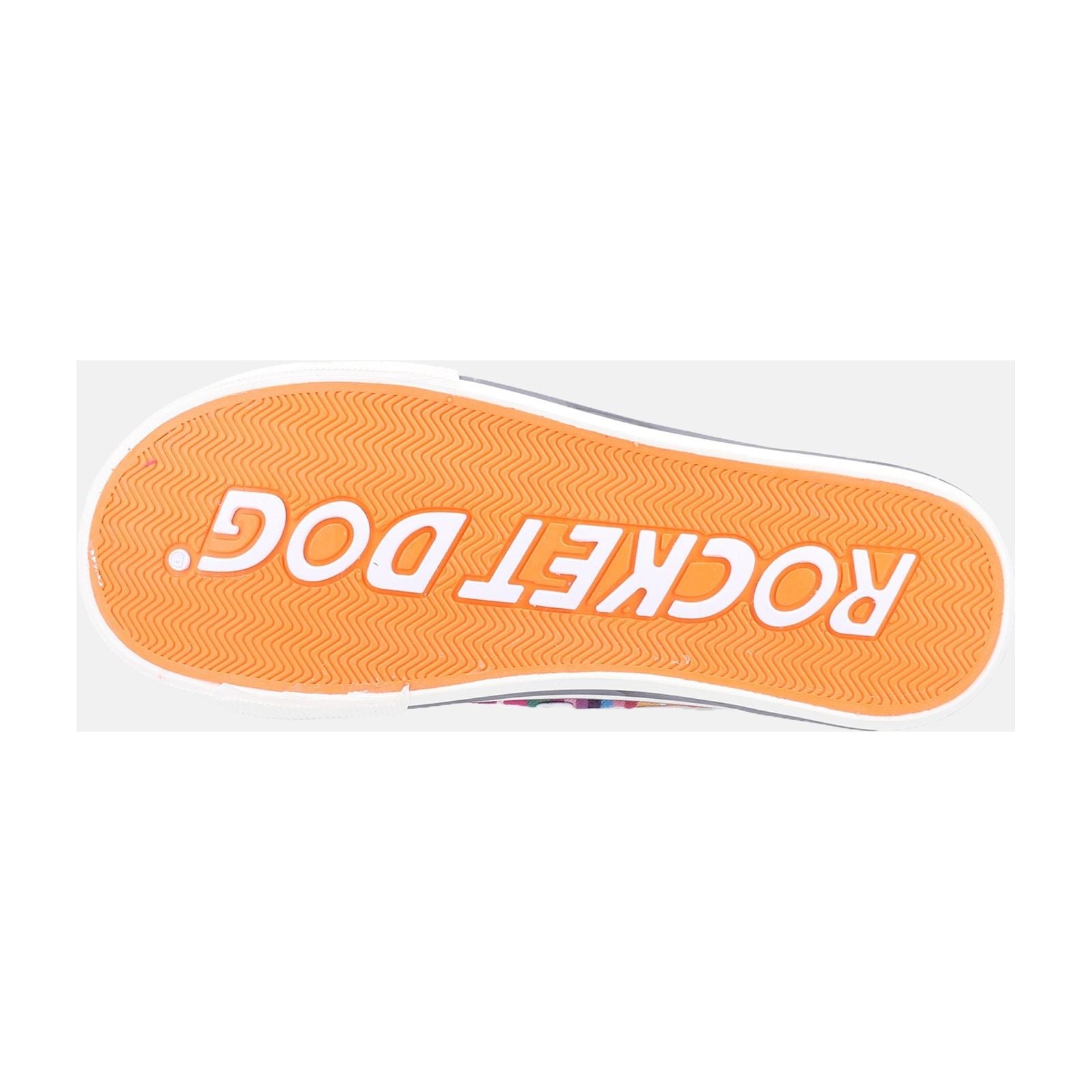 Rocket Dog Jazzin Eden Stripe Baskets Multicolores Rouges En Coton Pour Femmes