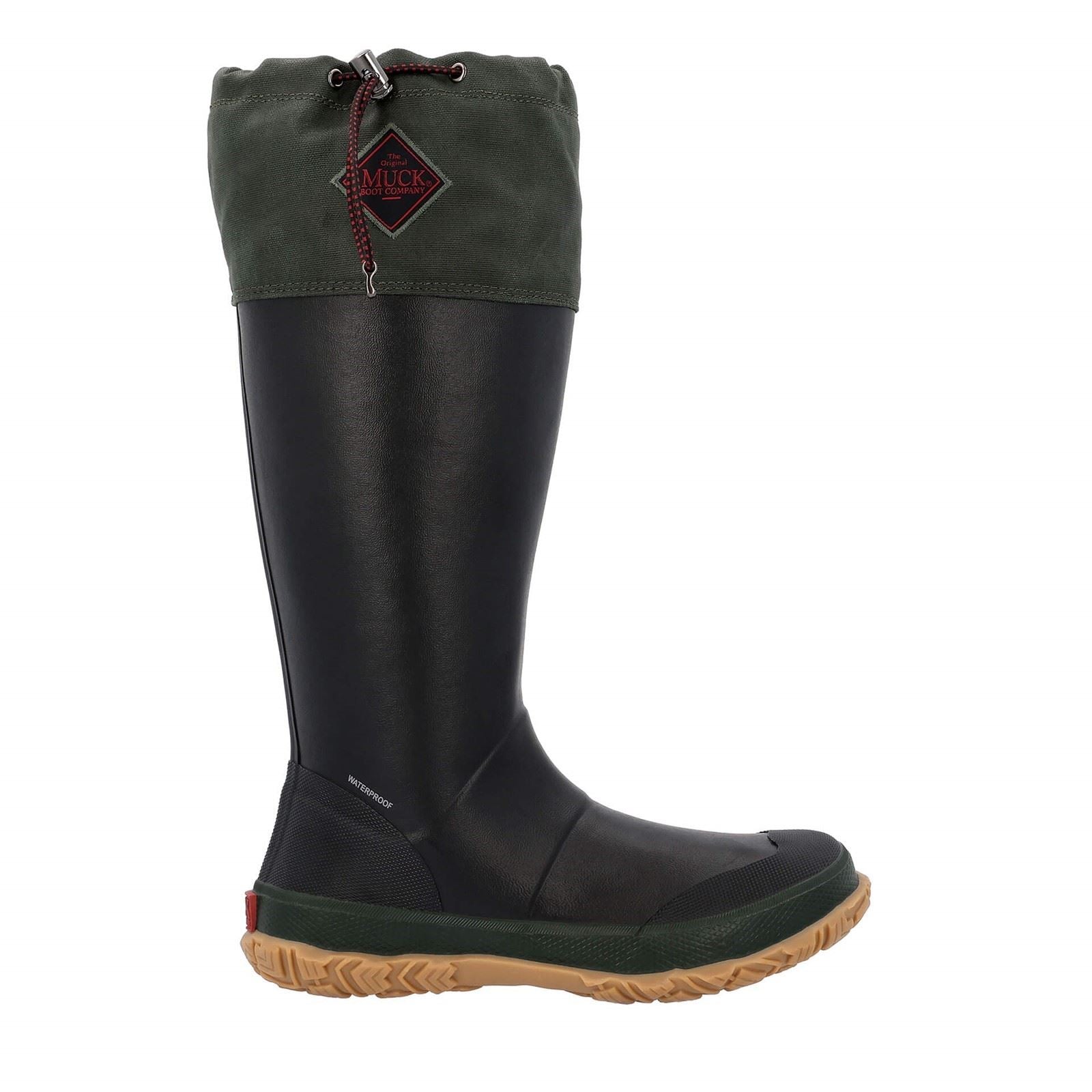Muck Boots Forager Bottes En Caoutchouc Noir/Vert Mousse