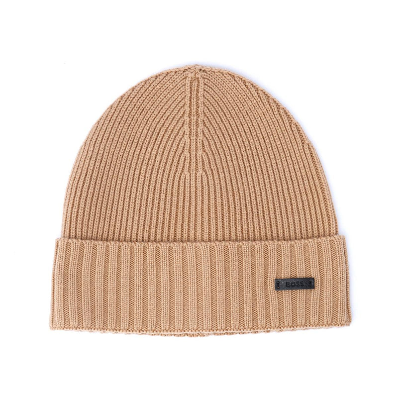 Boss Fati Bonnet En Laine Pour Homme En Couleur Beige