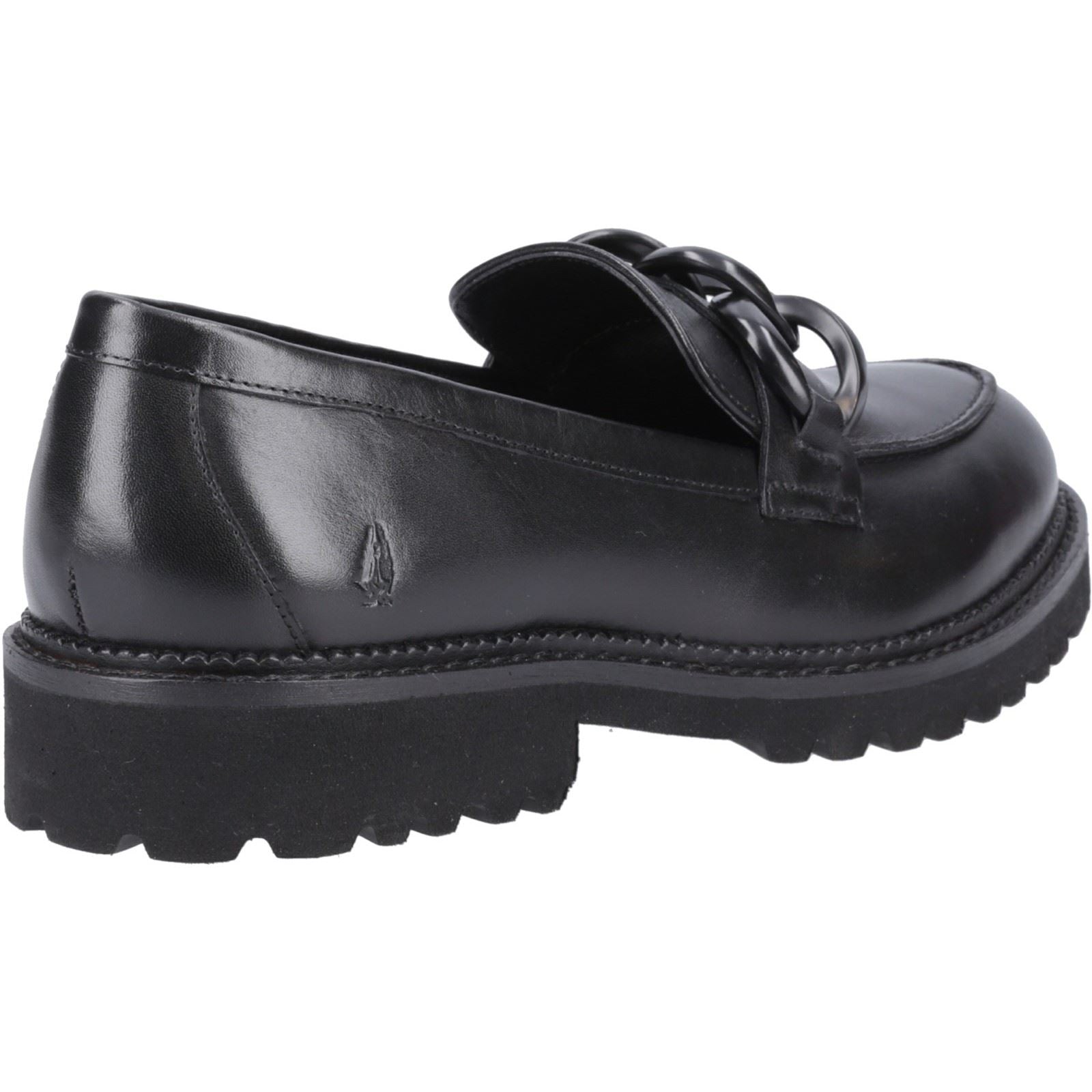 Hush Puppies Gianna Mocassins En Cuir Noirs Pour Femmes