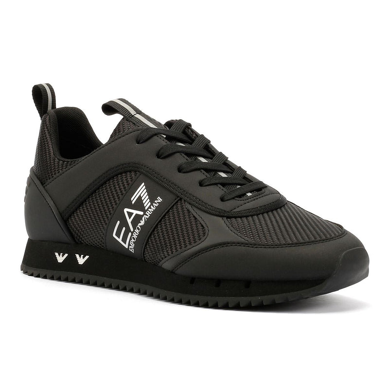 EA7 Black & White Carbon Baskets Noires Pour Hommes