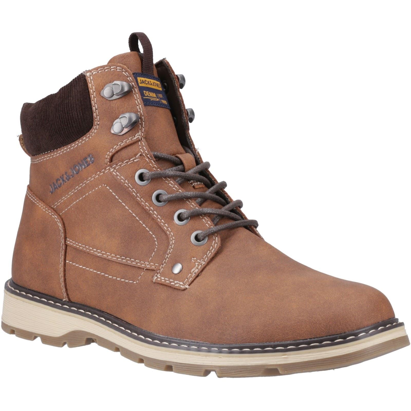 Jack & Jones Stratford Bottes En Cuir Cognac Pour Hommes En Polyuréthane
