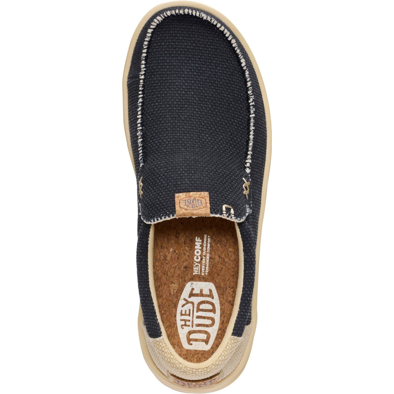 HEYDUDE Mikka Braided Mocassins Noirs/Beige Boulder En Textile Pour Hommes