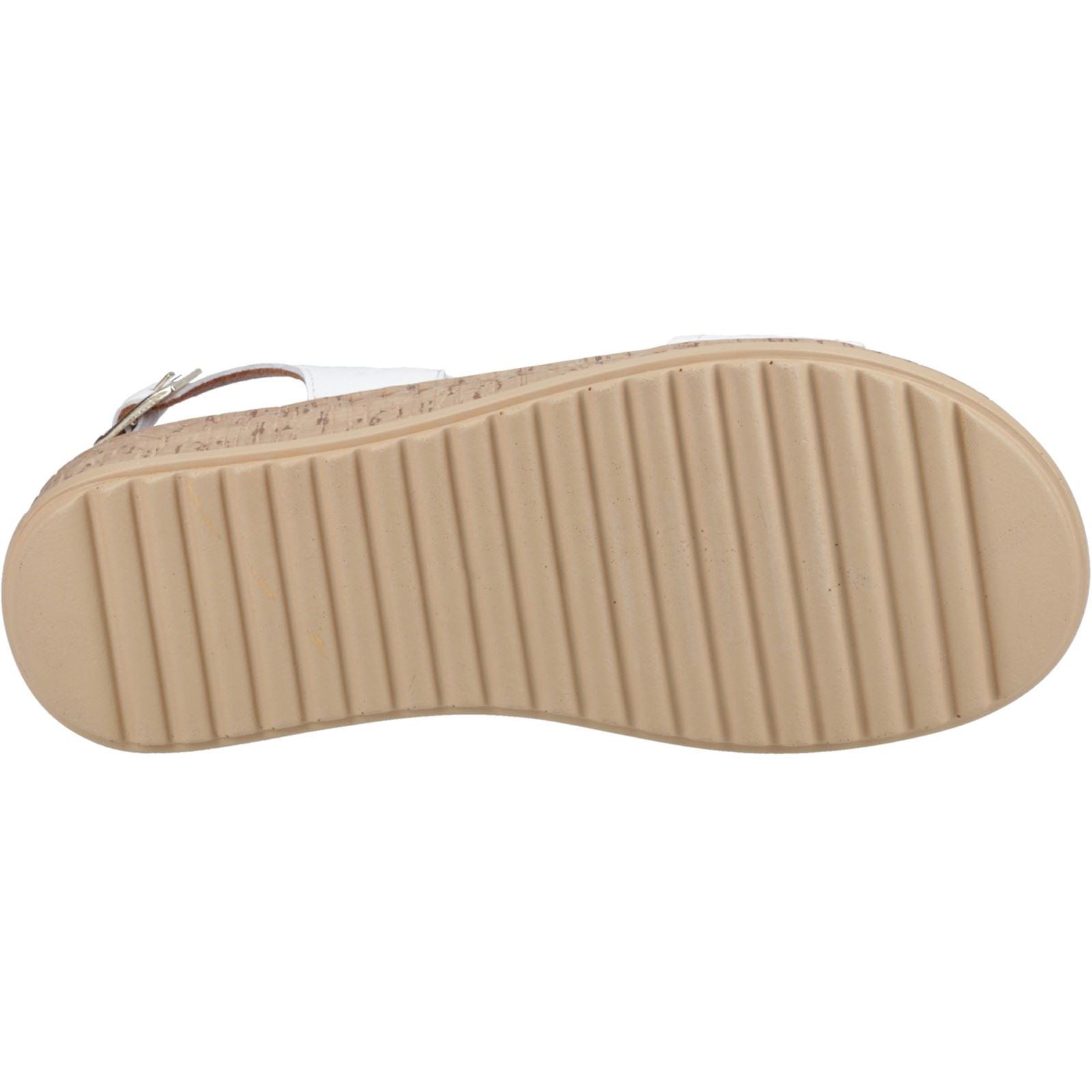 Hush Puppies Ebony Woven Sandales Blanches Pour Femmes En Cuir