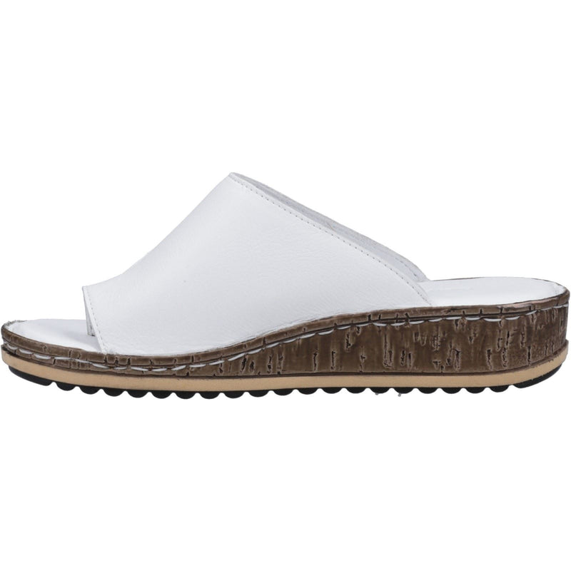 Hush Puppies Elissa Toepost Sandales Blanches Pour Femmes Suede