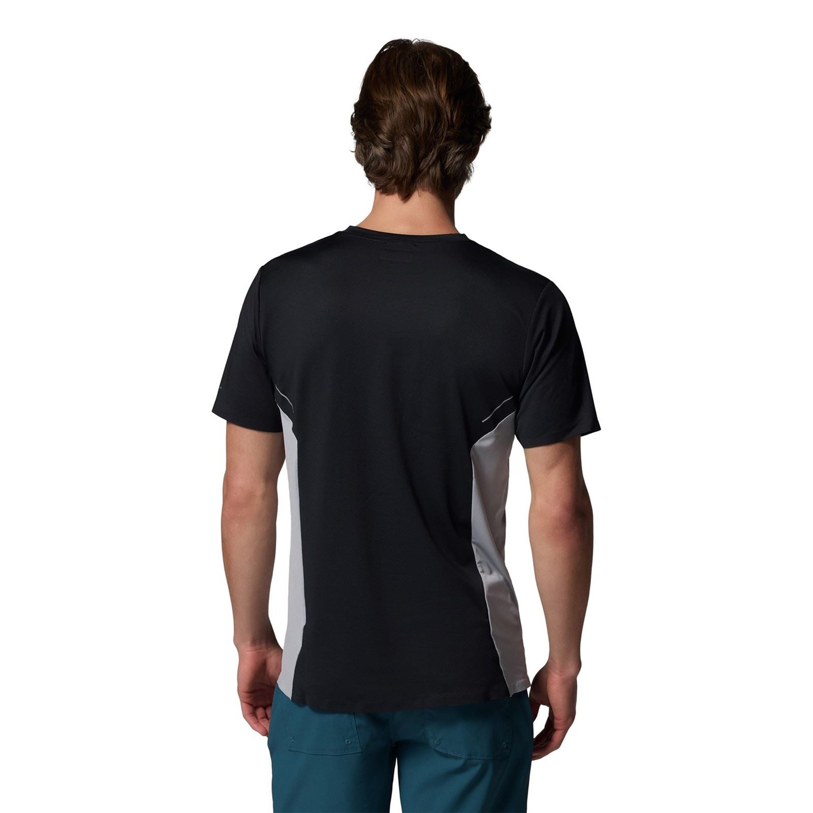 Columbia Three Pitch SS Crew T-Shirts De Sport Actifs Pour Hommes En Polyester Noir