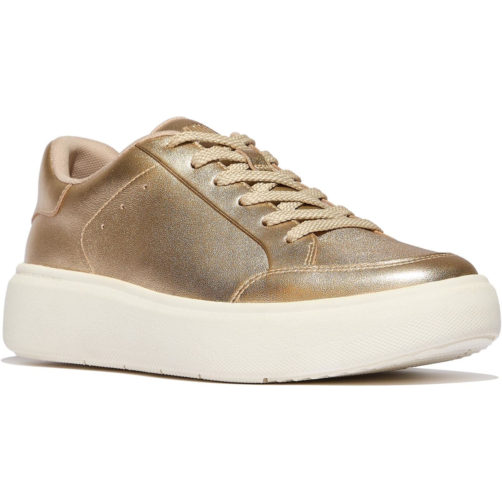 Fitflop RTG Baskets Platino En Cuir Pour Femmes