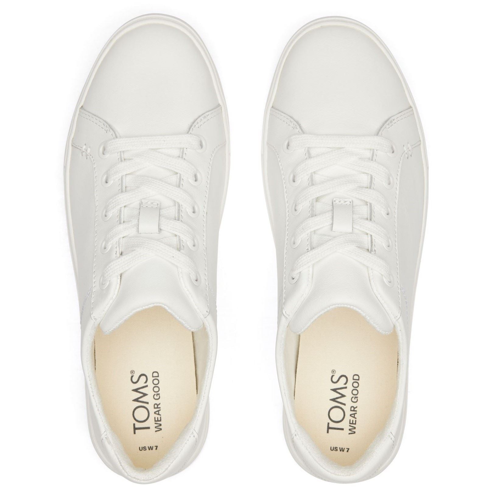 TOMS Kameron Baskets Blanches En Cuir Pour Femmes