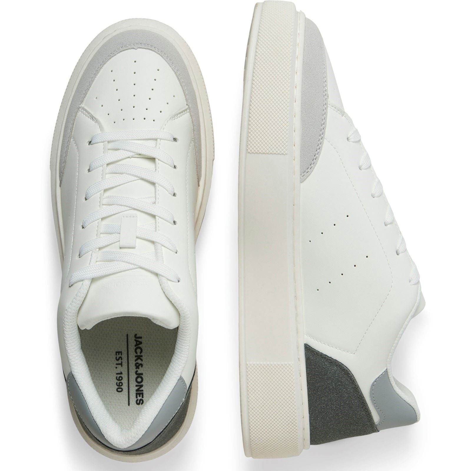 Jack & Jones Aspire Court Sneakers Pour Hommes Polyuréthane Blanc Vapeur Bleu/Castlerock