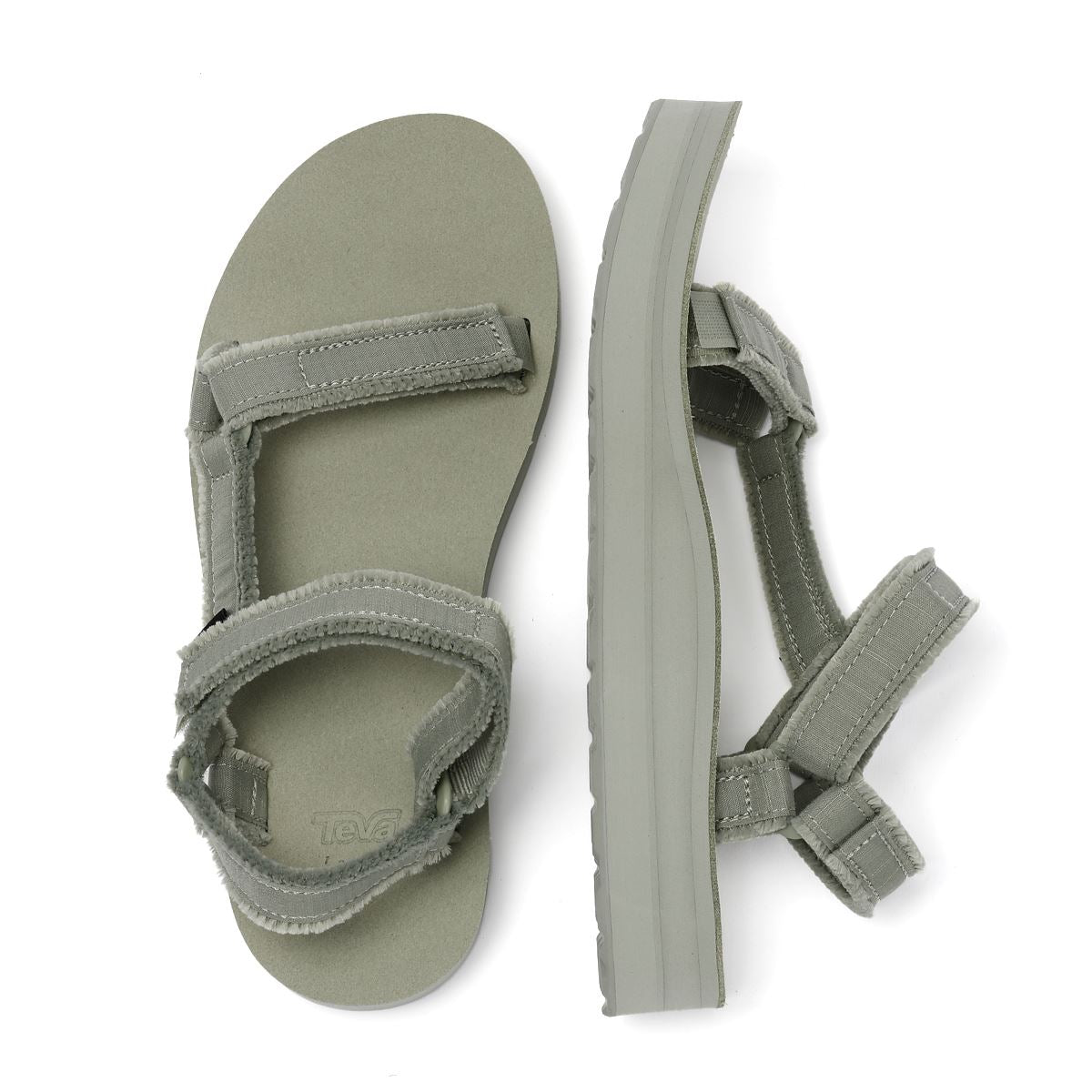 Teva Midform Universal Sandales Vertes En Toile Pour Femmes