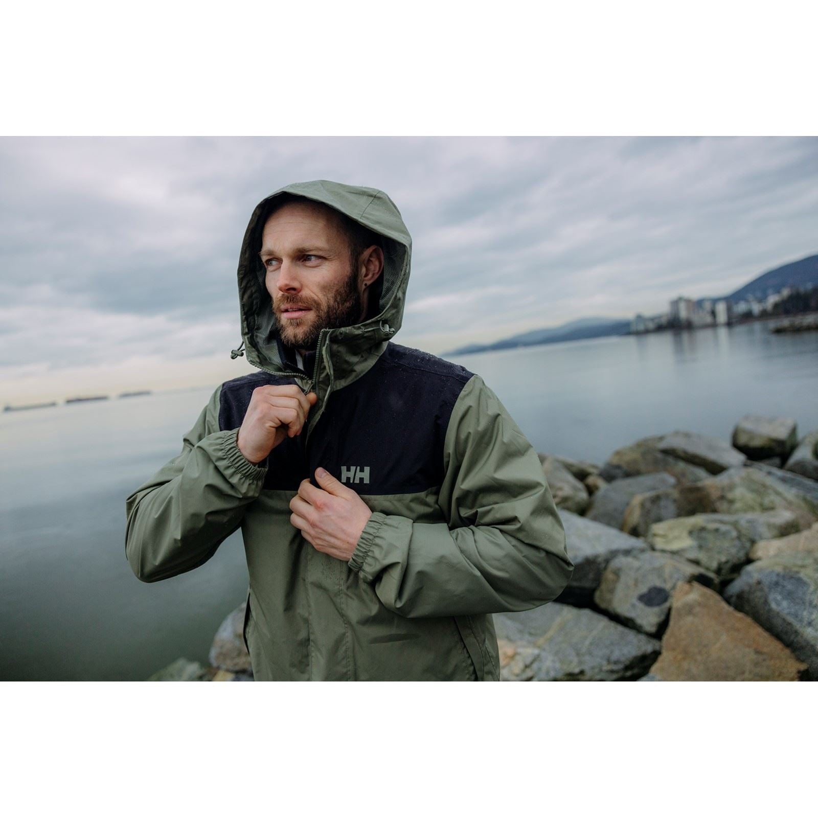 Helly Hansen Sport Vancouver Veste De Pluie Verte Pour Hommes