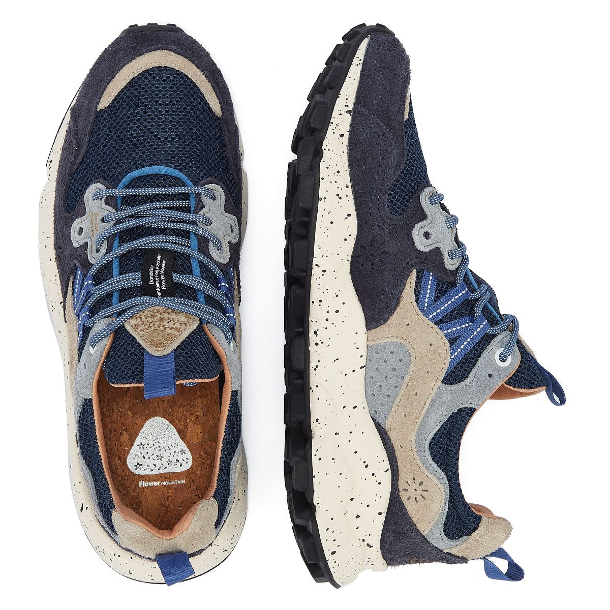 Flower Mountain Yamano 3 Baskets En Daim Noir/Gris Pour Hommes