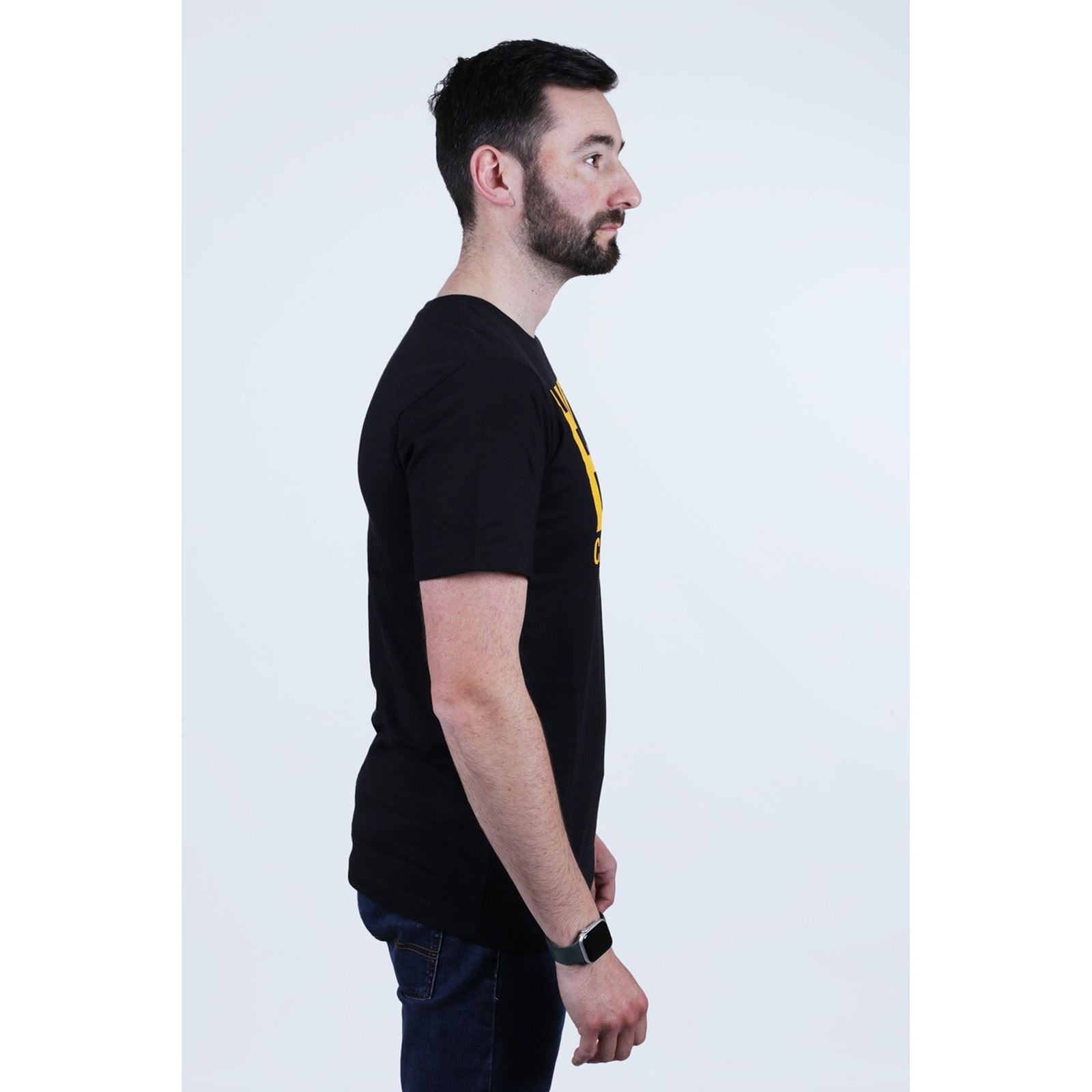 Caterpillar Heavy Duty T-Shirts À Manches Courtes Noirs En Coton Pour Hommes