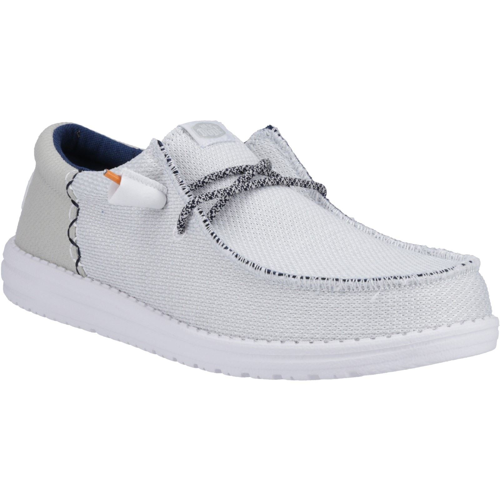 HEYDUDE Wally Funk Open Mesh Chaussures Bateau Blanches Pour Hommes
