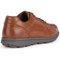 Geox U SPHERICA EC12 Baskets Pour Hommes En Cuir Pleine Fleur Bovin De Couleur Cognac