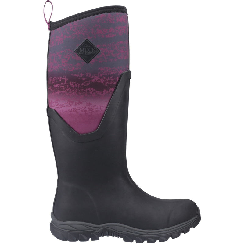 Muck Boots Arctic Sport II Tall Bottes D'hiver Hautes Pour Femmes En Caoutchouc Noir/magenta Dégradé