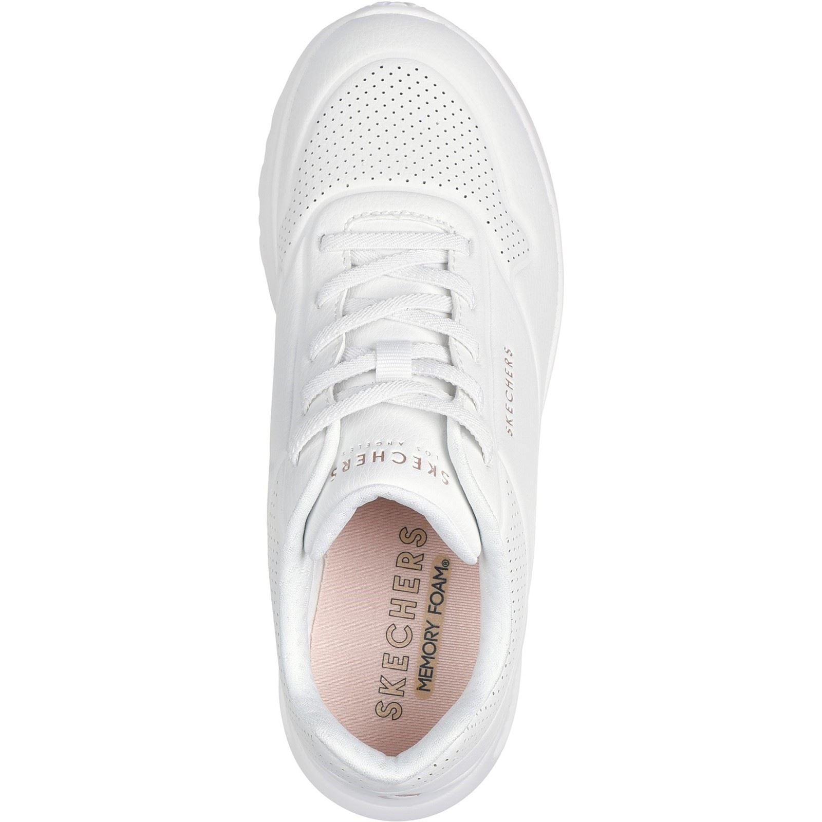 Skechers Uno Lite Lite Work Baskets Blanches Pour Femmes En Synthétique