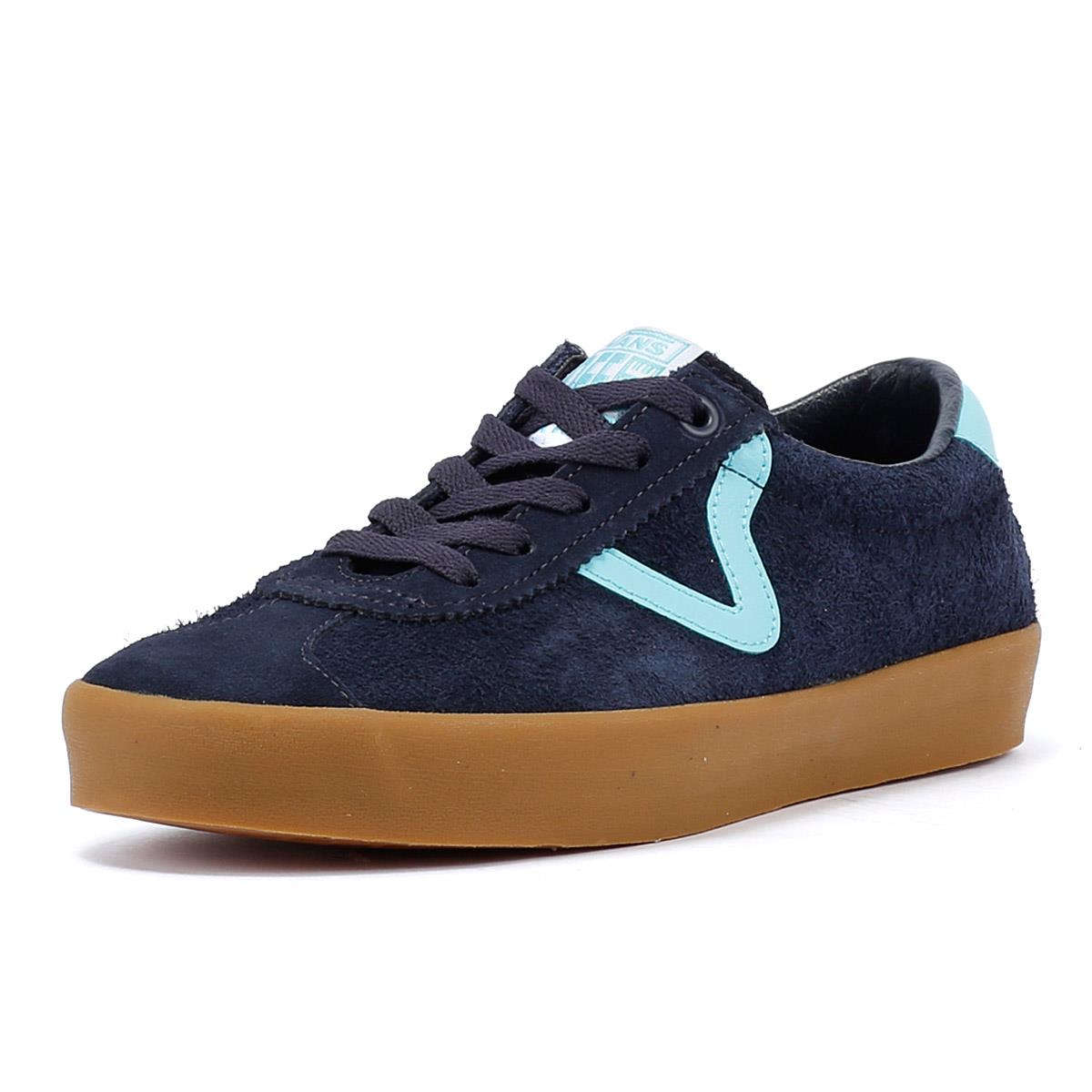 Vans Sport Low Baskets En Daim Bleu/Gomme Pour Femmes