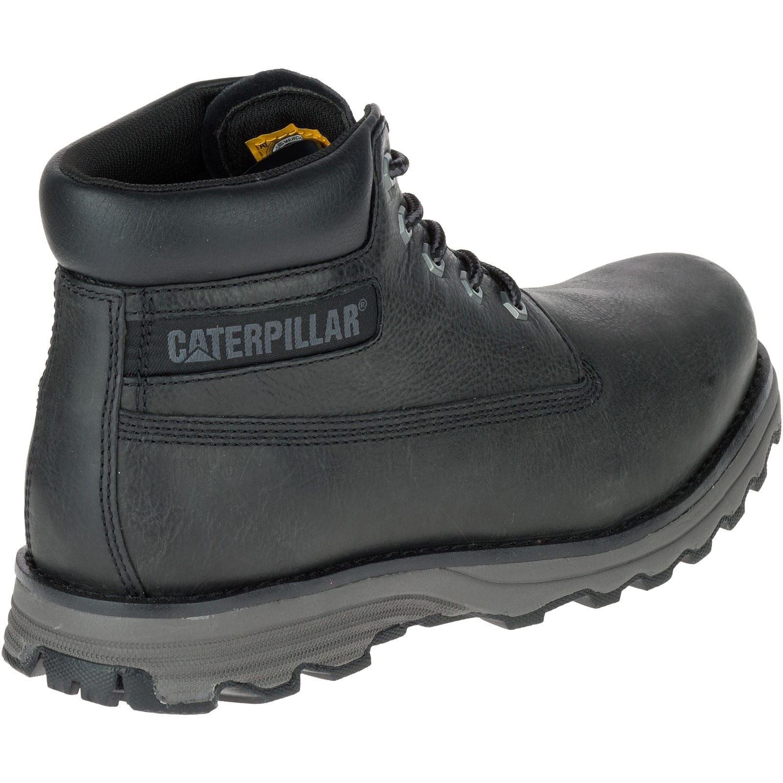 Caterpillar Founder Bottines Noires Pour Hommes En Cuir Nubuck