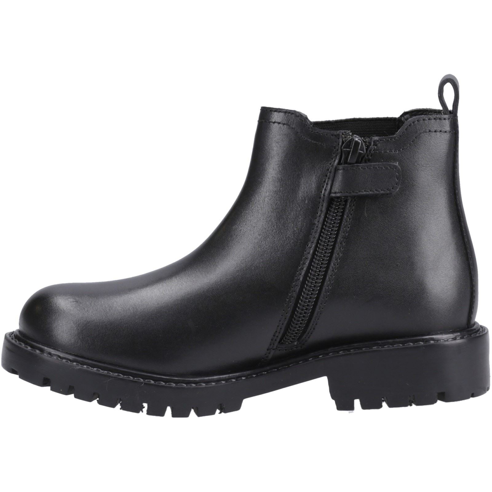 Hush Puppies Ariella Chelsea Chaussures Noires Pour Filles En Cuir