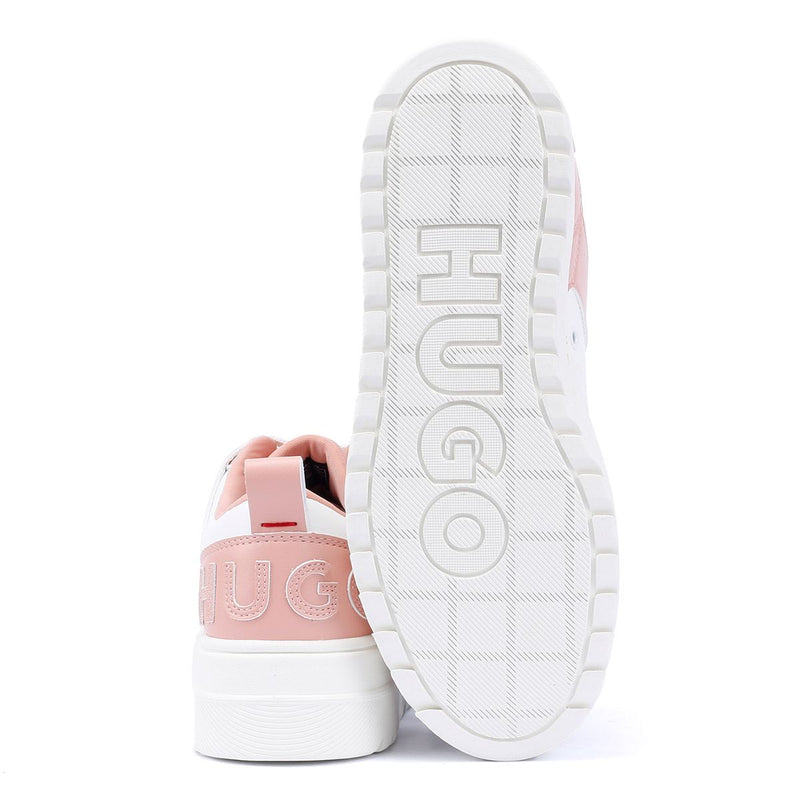 Hugo Lyssa Tennis Baskets Blanches En Cuir Pour Femmes