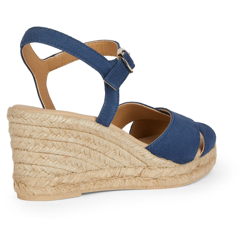 Geox D Gelsa Low C Sandales En Cuir Pour Femmes De Couleur Marine