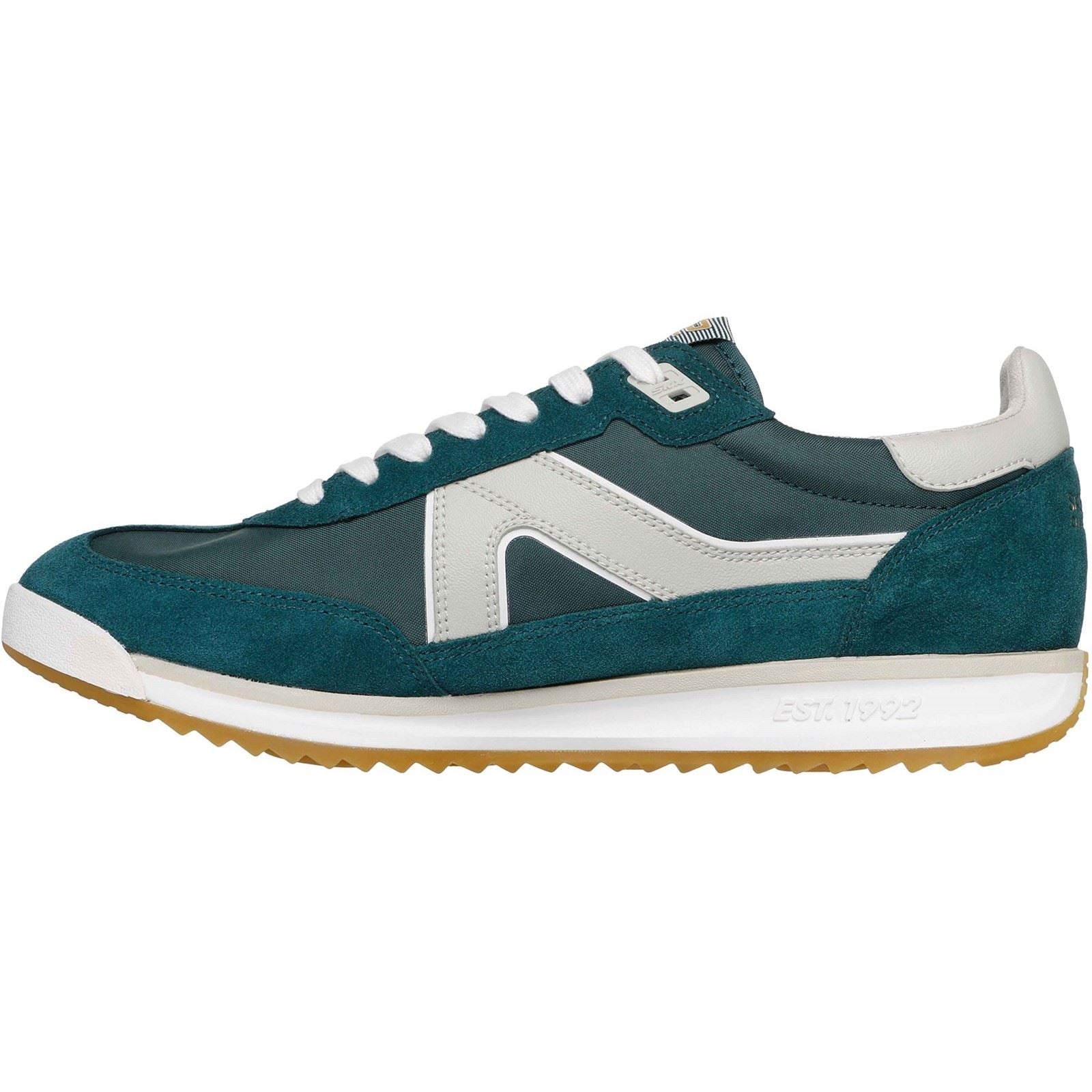 Skechers SKX 92 Spective Baskets En Cuir Pour Hommes Vertes/Blanches
