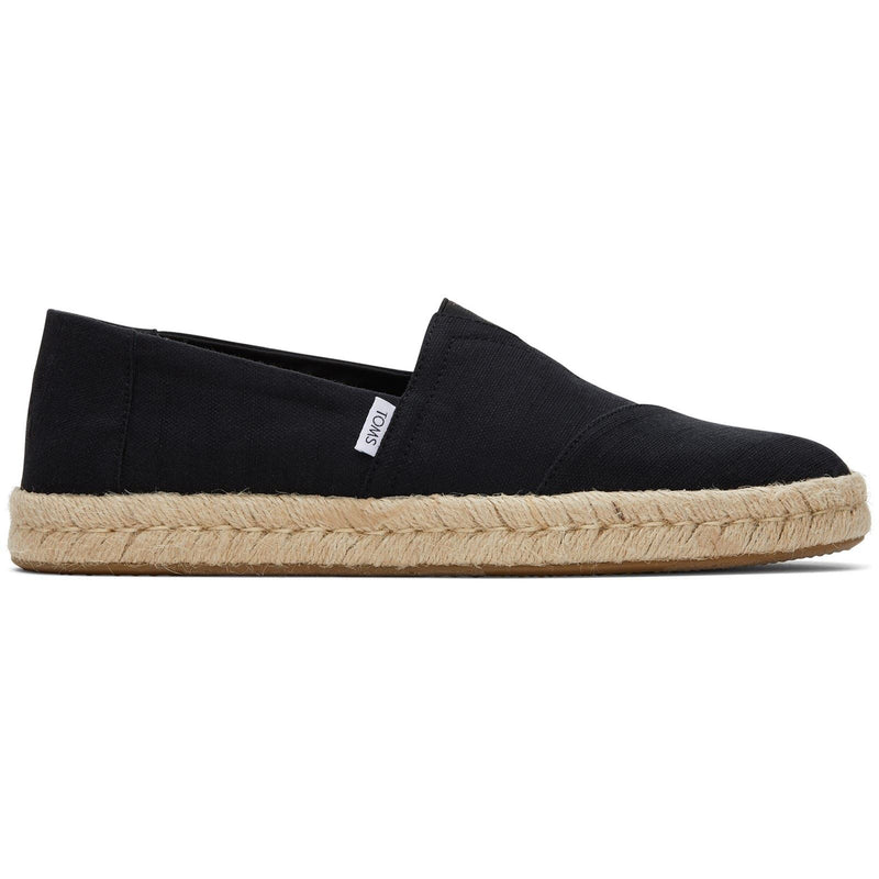 TOMS Alpargata Rope 2.0 Espadrilles Noires Pour Hommes En Coton 100%
