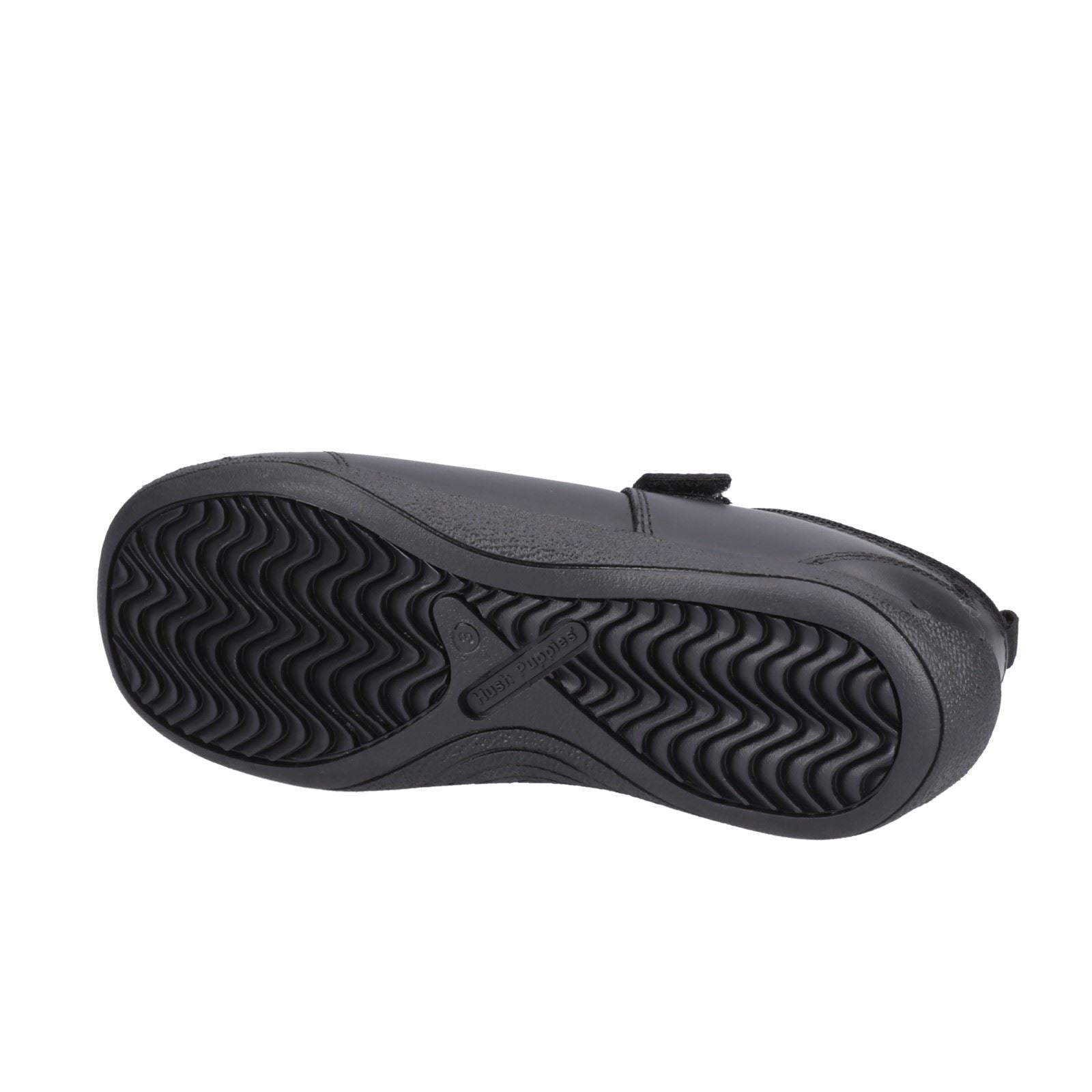 Hush Puppies Clara Senior Chaussures Noires Pour Filles En Cuir