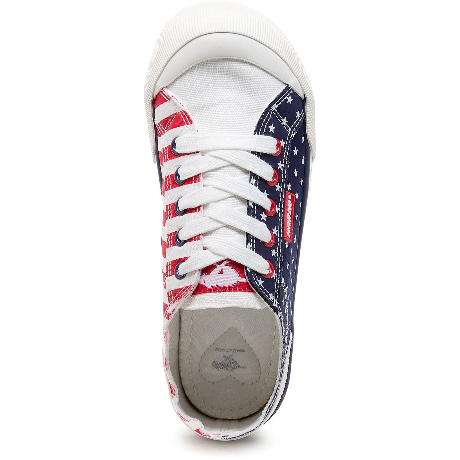 Rocket Dog Jazzin Spangle Chaussures De Sport En Coton Pour Femmes Rouge/Marine
