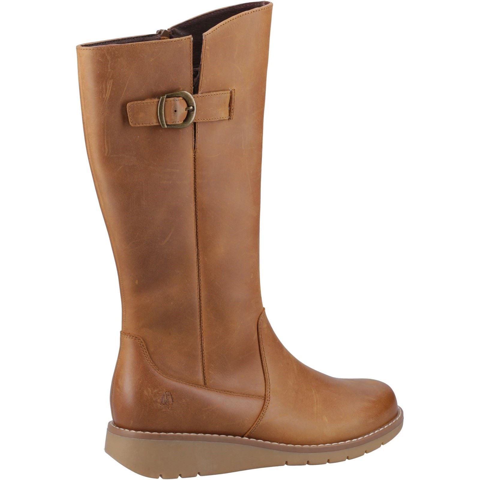 Hush Puppies Luna Bottes En Cuir Pour Femmes Couleur Tan