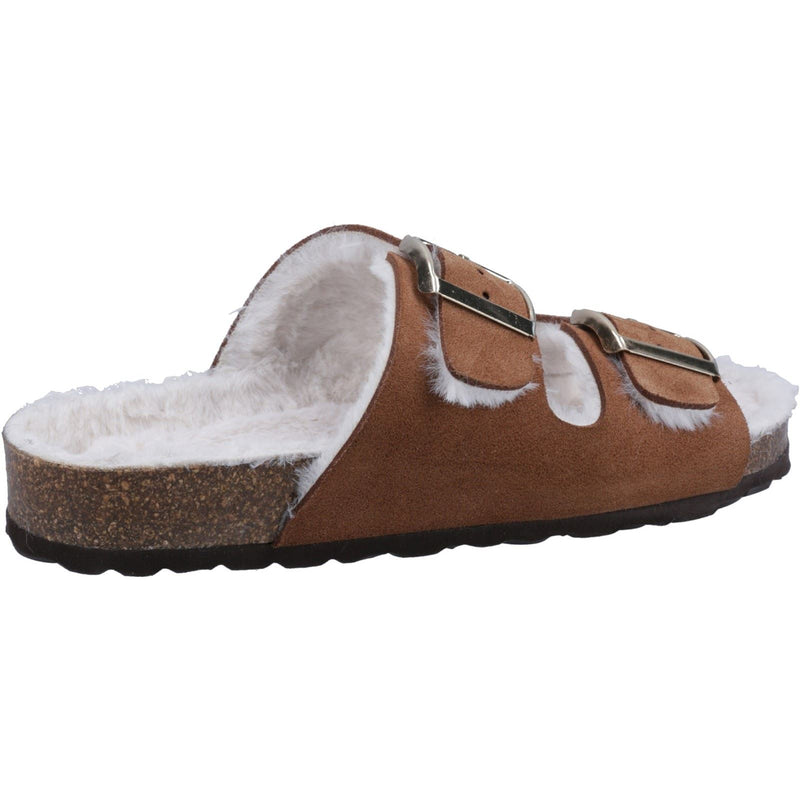 Hush Puppies Jessie Chaussons Pour Femmes En Cuir Couleur Beige